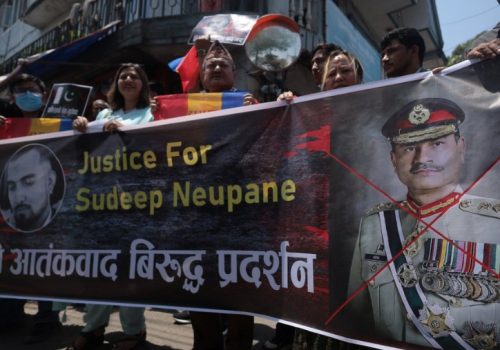 राप्रपाको पाकिस्तान दूतावासअगाडि प्रदर्शन
