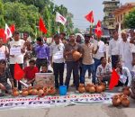 जनकपुरधाममा पानी, मल र किसानका मागसहित प्रदर्शन