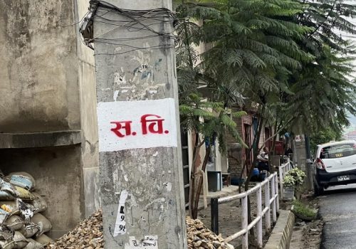भक्तपुर र ललितपुरका सडक पोलमा पनि ‘स.वि.’ लेखिँदै