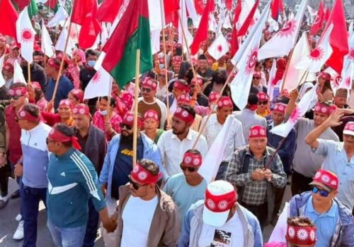 संसद पुनर्स्थापना र सर्वपक्षीय सरकारको मागसहित बुटवलमा एमालेको प्रदर्शन