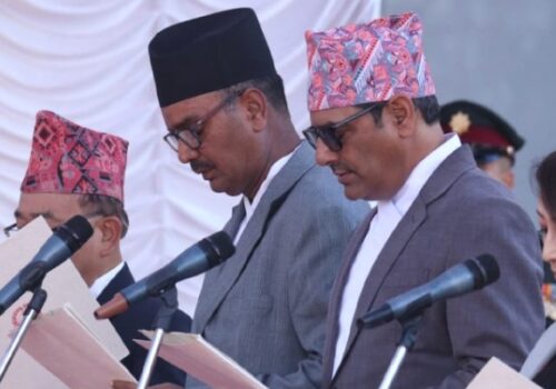 प्रधानमन्त्री कार्कीले सिफारिस गरेका चार नवनियुक्त मन्त्रीले सम्हाले जिम्मेवारी