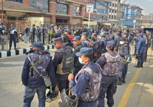 मिराज ढुंगाना समूहको प्रदर्शन घोषणापछि माइतीघरमा कडा सुरक्षा