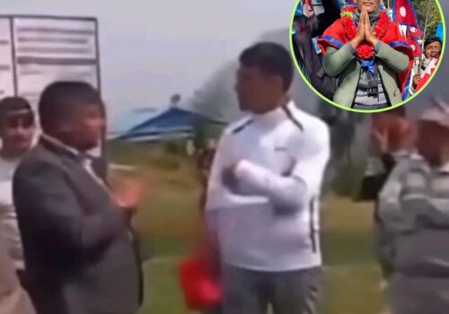 ‘माननीय हुँ’ भन्दै प्रधानाध्यापकलाई थर्काएपछि सांसद पोखरेल विवादमा