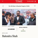 टाइमको १०० प्रभावशाली सूचीमा प्रधानमन्त्री बालेन्द्र शाह