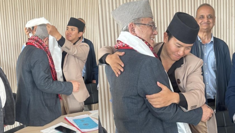 बादल निर्विरोध एमाले संसदीय दलको नेता निर्वाचित, सुहाङले दिए बधाई