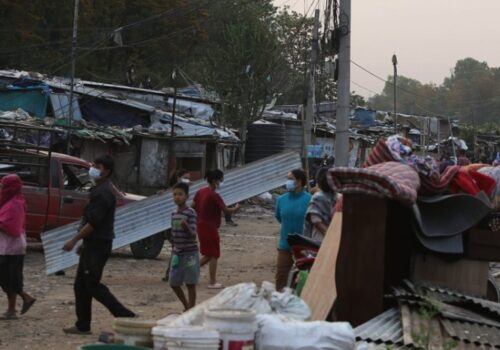थापाथली सुकुमवासी बस्ती खाली गराउने अभियान शान्त रूपमा अघि बढ्दै