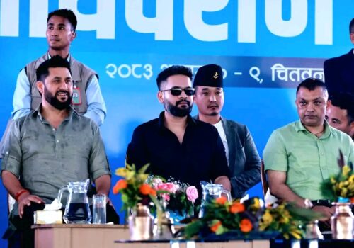 चितवनमा रास्वपाको शक्ति प्रदर्शन, रवि–बालेन–गगन एउटै मञ्चमा