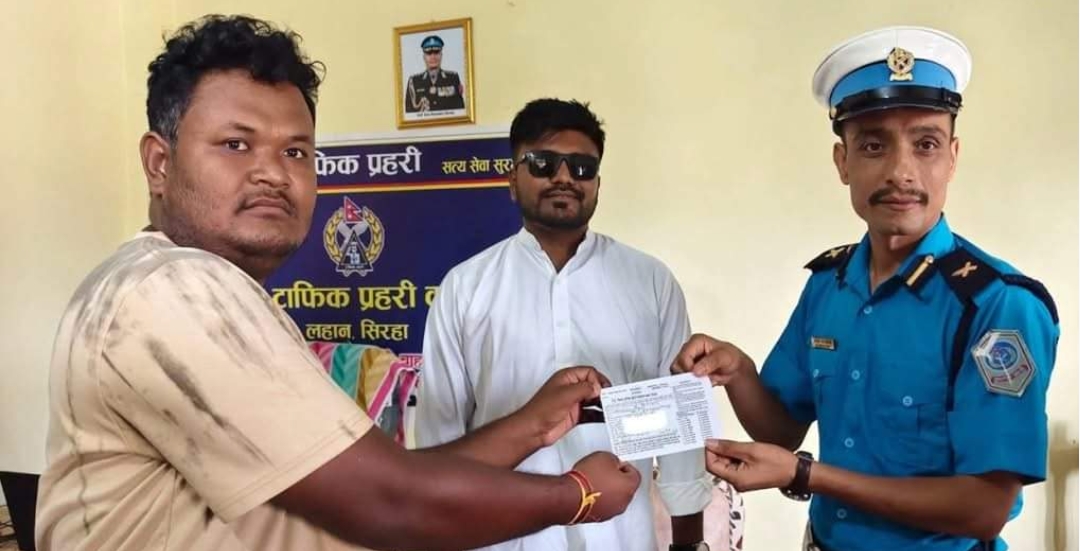 भाइरल भिडियोपछि सांसद बब्लु गुप्तालाई ट्राफिक कारबाही, ५ सय रुपैयाँ जरिबाना